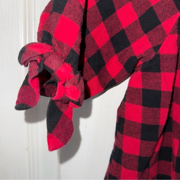 3T Good Lad Buffalo Plaid dress with Lace Detail - Picture 3 of 6